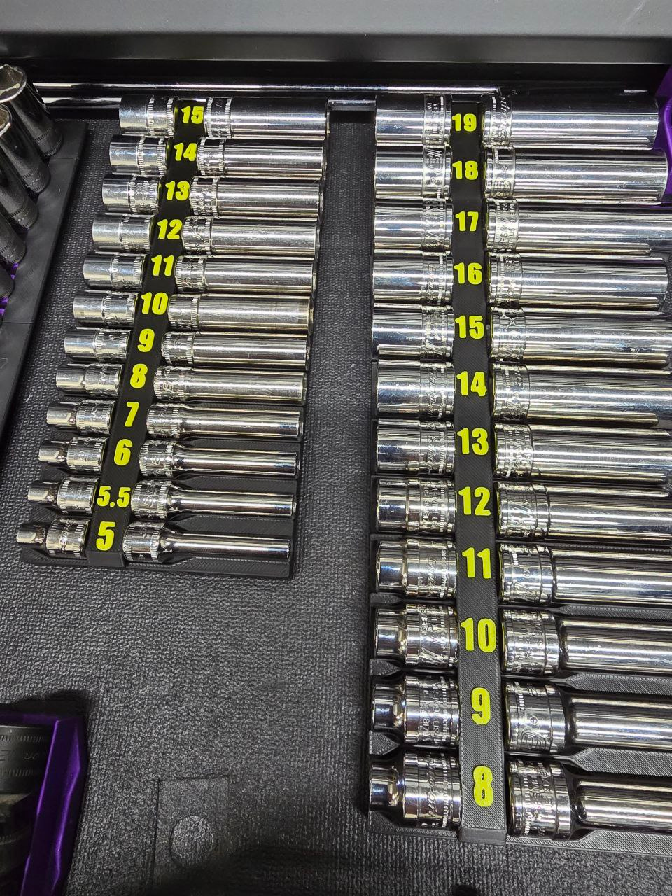 Socket Set Organizers Deep & Shallow 2-Inch Drawer