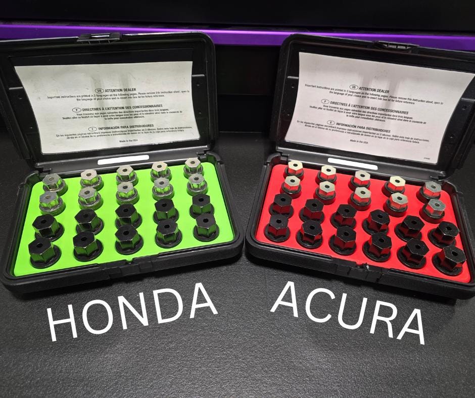Wheel Lock Tray Inserts for 19mm Locks and 22mm Locks